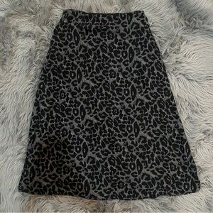 Long cheetah print skirt